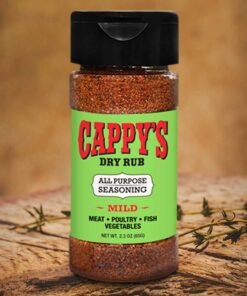 Cappy's dry rub all-purpose seasoning bottle.