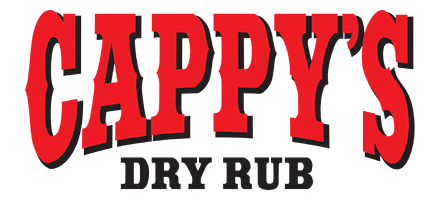 Cappy's Dry Rub branding on black background
