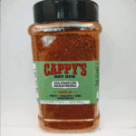 Spice jar labeled Cappy's Dry Rub