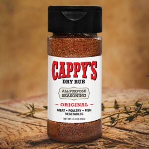 Seasoning bottle on wooden surface