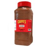 Large jar of spicy seasoning rub