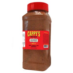 Large jar of spicy seasoning rub